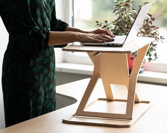 Modern standing desk converter