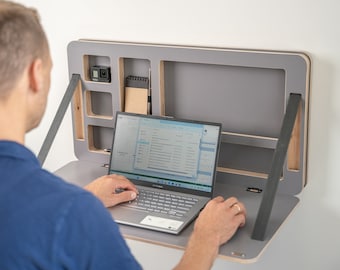 Minimalist Murphy Desk - Wall mounted