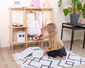 Montessori Wardrobe and Toy Organizer in One