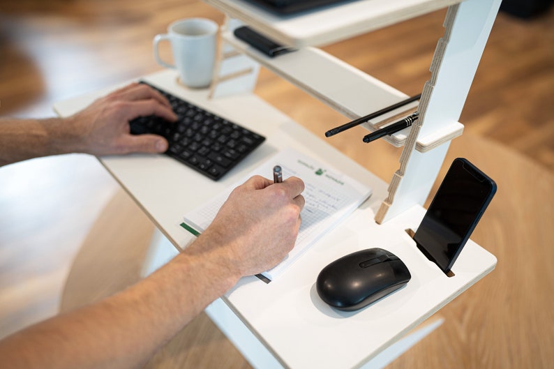 Plywood adjustable standing desk image 8