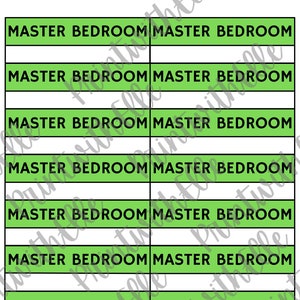 Printable Moving Labels - MASTER BEDROOM - for use on Moving Boxes or Shipping Boxes