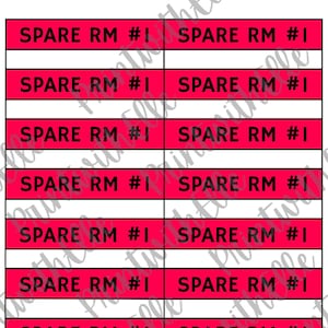 Printable Moving Labels - SPARE ROOM #1 - for use on Moving Boxes or Shipping Boxes