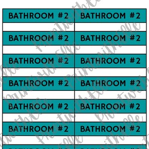 Printable Moving Labels - BATHROOM #3 - for use on Moving Boxes or Shipping Boxes