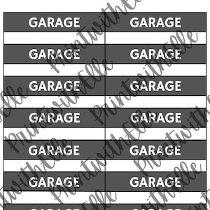 Printable Moving Labels - GARAGE - for use on Moving Boxes or Shipping Boxes