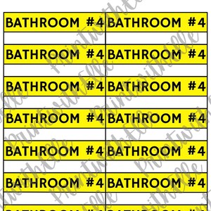 Printable Moving Labels - BATHROOM #4 - for use on Moving Boxes or Shipping Boxes
