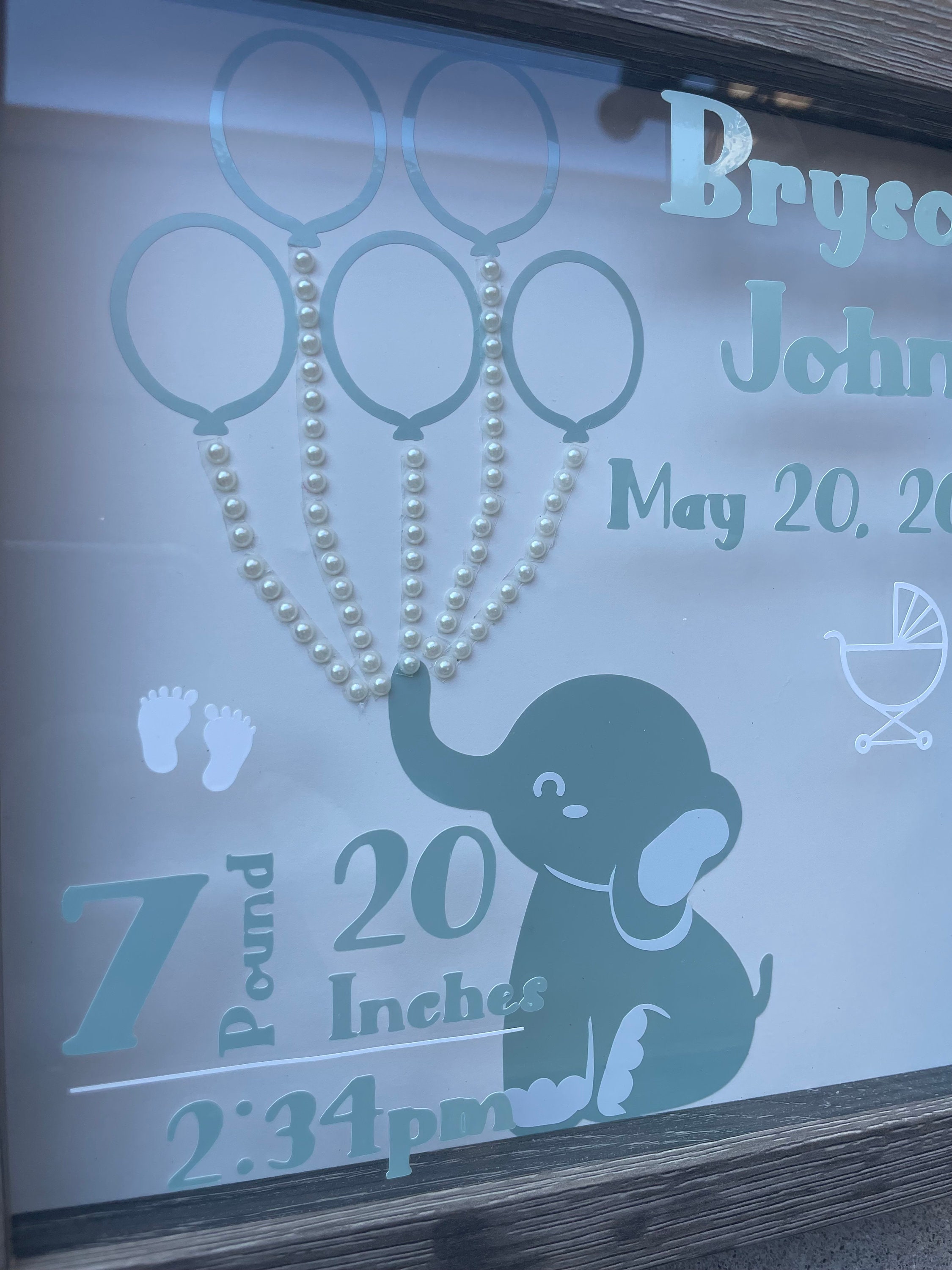 Shadow Box Nursery Personalizationbaby Announcementbaby Etsy