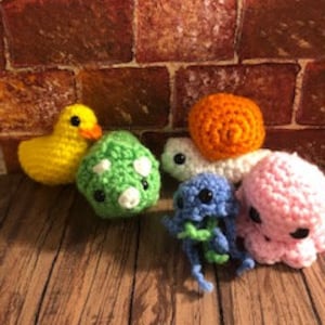 Crochet Mystery Mini Amigurumi Surprise Box- Mystery Scoop- Stuffed Animals- Trinkets