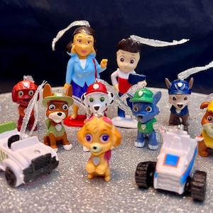 NUEVO Set de cachorros de la Patrulla Canina B, regalo de temporada, decoración para árbol de Navidad, adornos colgantes, adornos de la película Ryder Skye Rubble Chase Marshall
