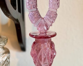 Fenton Hobstar Dusty Rose Pink Perfume Bottle—Perfect Mother’s Day Gift!