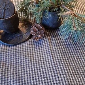 Natural linen tablecloth 140 X 140 cm,shabby chic rustic home decor,linen decor for rustic home,HYGGE HOME,black and gray,ECO friendly linen