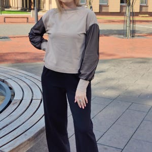 Women’s Two Piece Outfit, Minimalist Matching Set, Elegant Co Ord Top and Trousers, Classic Black Pants Set, Chic Office Outfit