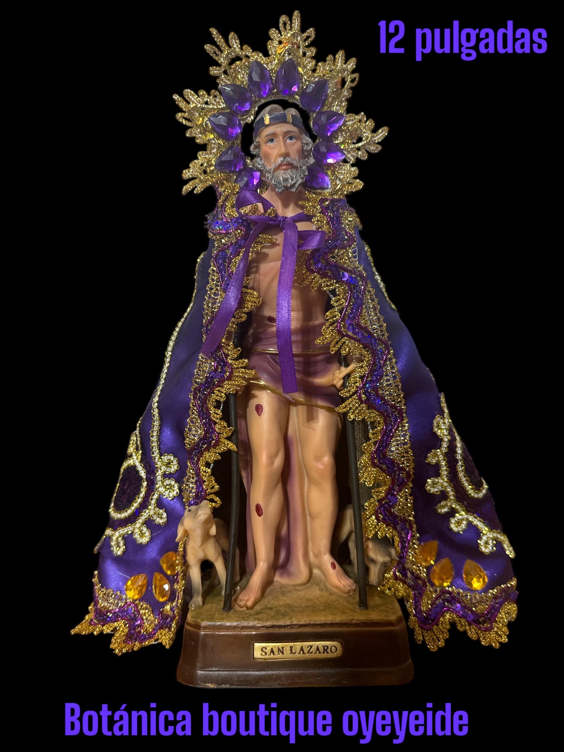 San Lazaro Statue 13\" Inch Saint Lazarus Saint Religious Figure Copper Color
