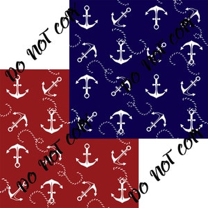 DIGITAL Ancre Seamless Patterns Sublimation Papier
