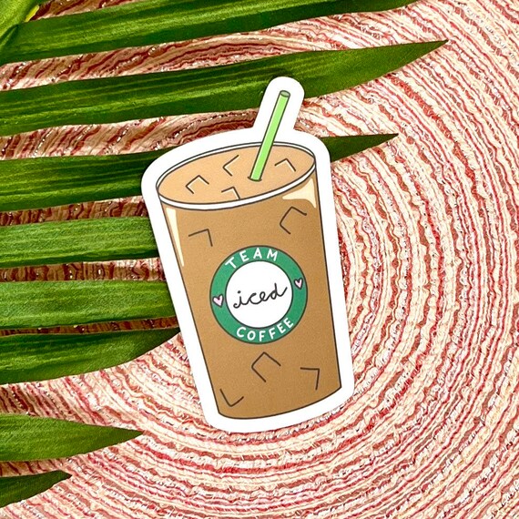 Iced Coffee Decal Sticker Clear Vinyl - Etsy