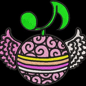 Fruit anime embroidery design file