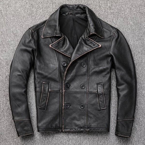 Mens Leather Jacket - Etsy