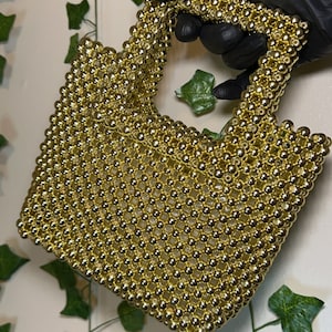 Perle handgemachte Perle Tasche, Abendunterarmtasche Handtasche Hochzeit Tasche. Wunderschön und einzigartig für allerlei Gelegenheiten