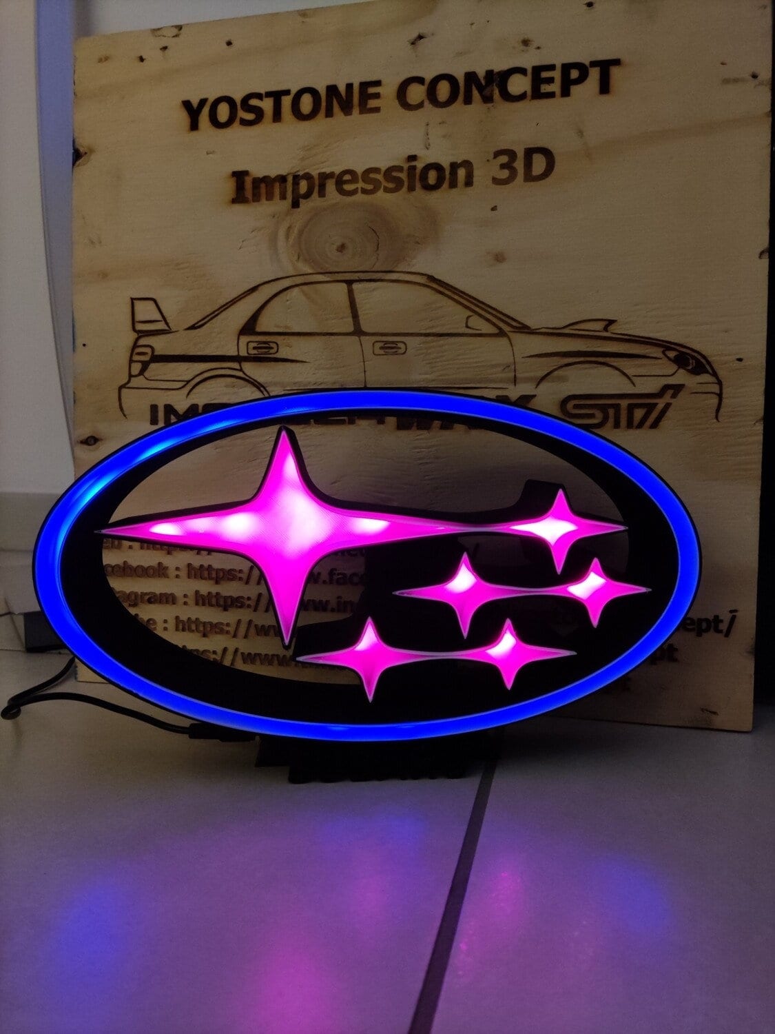 SUBARU 電光看板 Connected Illuminated Sign Subaru Logo Format: 300 - Etsy