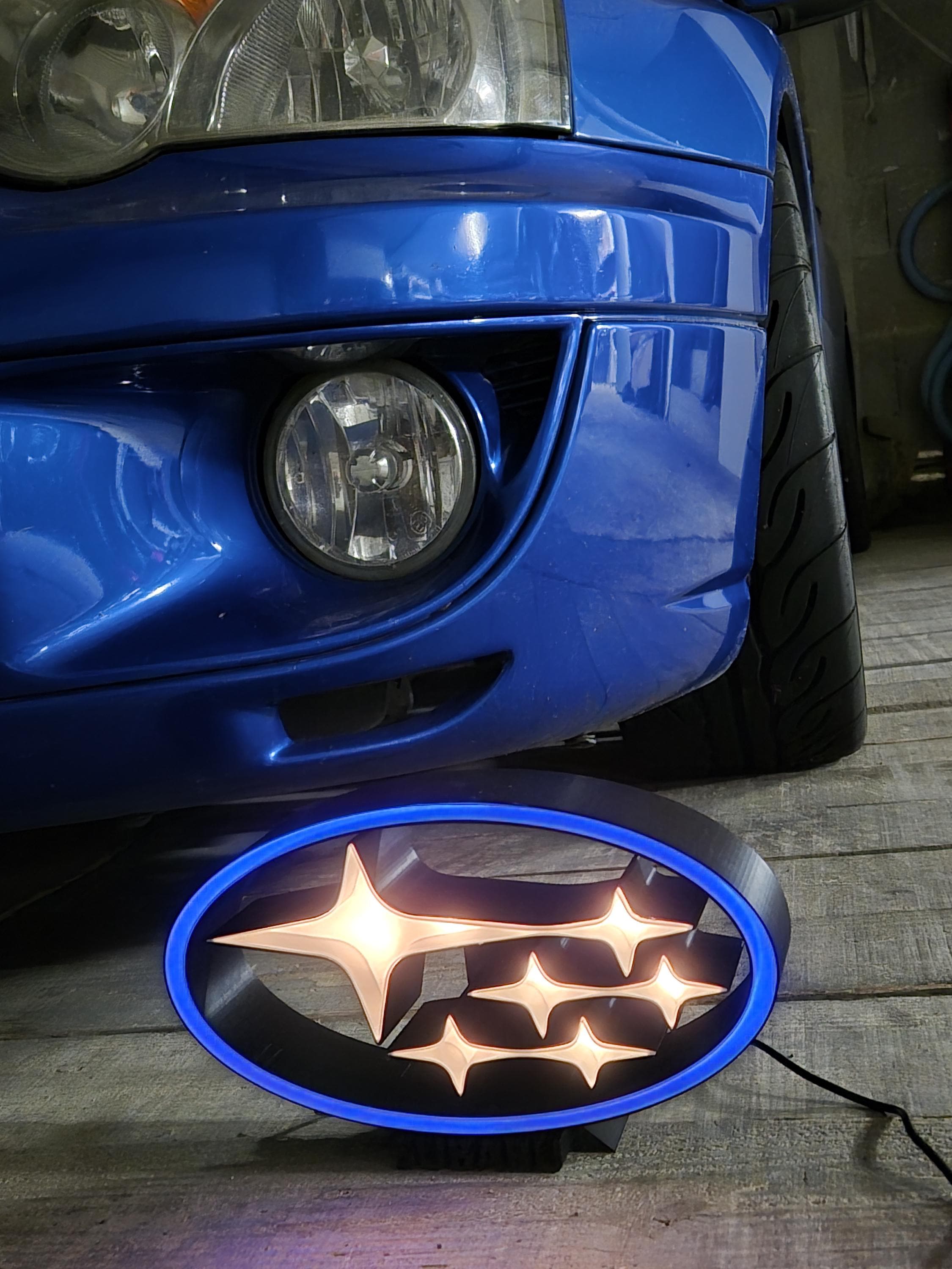 Connected Illuminated Sign Subaru Logo Format: 300 - Etsy