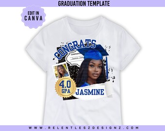 Graduation Shirt Template Design, Composition Book, Grad Season, Congrats, Edit In Canva, Pdf, Save as Png