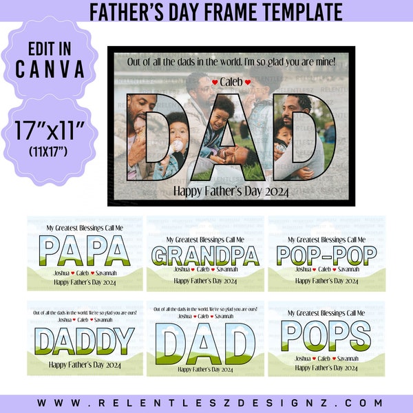 Fathers Day Photo Frame - Etsy