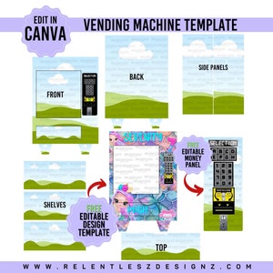 Vending Machine Template, Viral Easter Vending Machine, Birthday Vending Template,  Edit In Canva Template, Pdf, Png