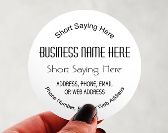Custom Business Logo Stickers – Personalized Glossy Round Labels