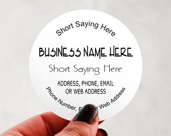 Custom Business Stickers – Personalized Glossy Round Labels