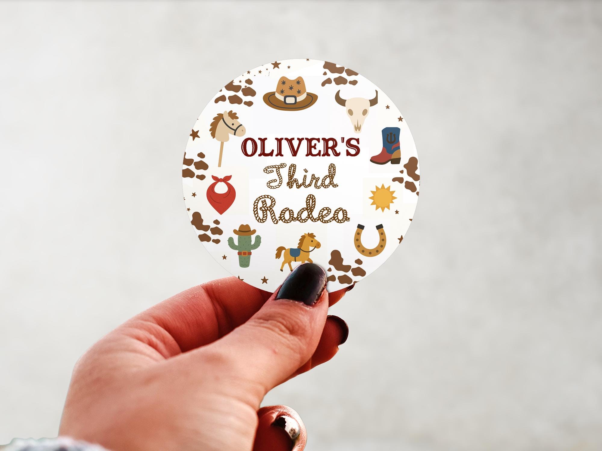 Sticker Chart For Kids Rodeo Kids Cowboy Rodeo Birthday Stickers | Cowboy Boots & Hat Birthday Party ...