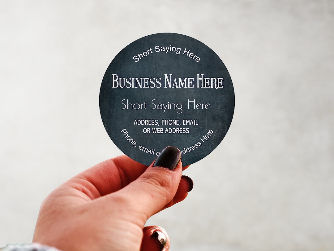 Custom Business Stickers - Glossy Round Ombre Labels - Etsy
