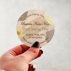 Custom Business Stickers -Small Business Thank You Glossy Round Labels -Colorful Watercolor- Printed Personalized Fancy Product Packaging
