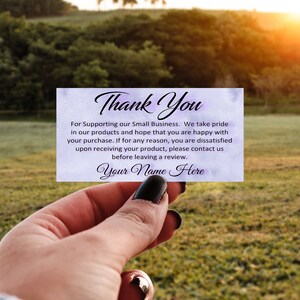 Rectangulaire personnalisé Merci pour vos cartes de visite - Rectangle personnalisé lavande lilas - Petite entreprise - Emballage de produit etsy Reviews