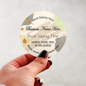 Custom Business Stickers -Small Business Thank You Glossy Round Labels -Colorful Watercolor- Printed Personalized Fancy Product Packaging