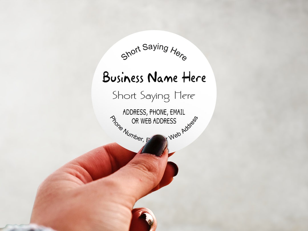 Custom Business Logo Stickers – Glossy Round Labels, Personalized ...