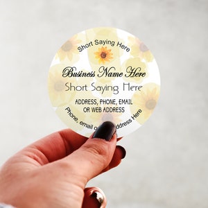 Custom Business Stickers -Small Business Thank You Glossy Round Labels -Colorful Watercolor- Printed Personalized Fancy Product Packaging