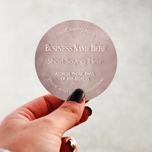 Custom Business Stickers -Small Business Thank You Glossy Round Labels -Earth Tones Dusty Rose Mauve- Printed Personalized Product Packaging