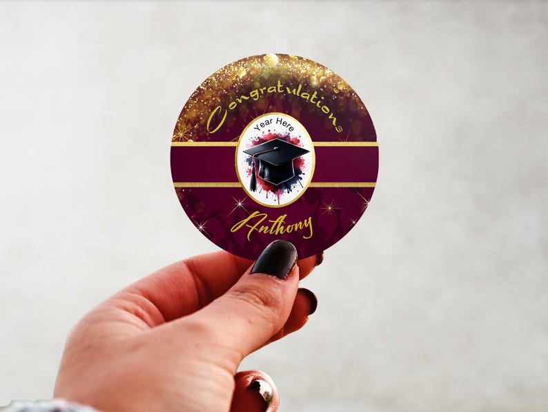 Graduation Cap Stickers | Graduation Party Favor Labels - Etsy