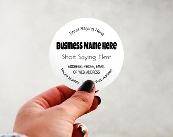 Custom Business Stickers -Small Business Thank You Glossy Round Labels -Printed Personalized Product Packaging -Logo -Small and Large