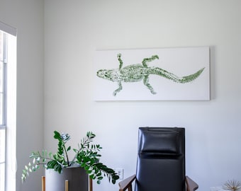 Gyotaku Alligator Giclee