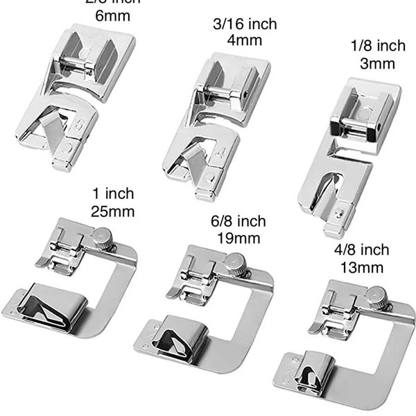 Pied de machine à coudre pour ourlet roulé/ourlet étroit