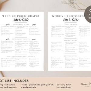 Wedding Photography Checklist Template, Photographer Shot List Canva ...
