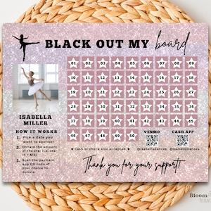 Black Out My Board Dance, Dance Competition Fundraiser, Sponsor My Dance Season Template, Dance Team Fundraiser, Dance Studio Fundraiser