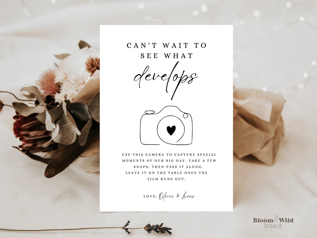 Wedding Disposable Camera Sign Can t Wait To See What Develops wedding-disposable-camera-sign-can-t-wait-to-see-what-develops