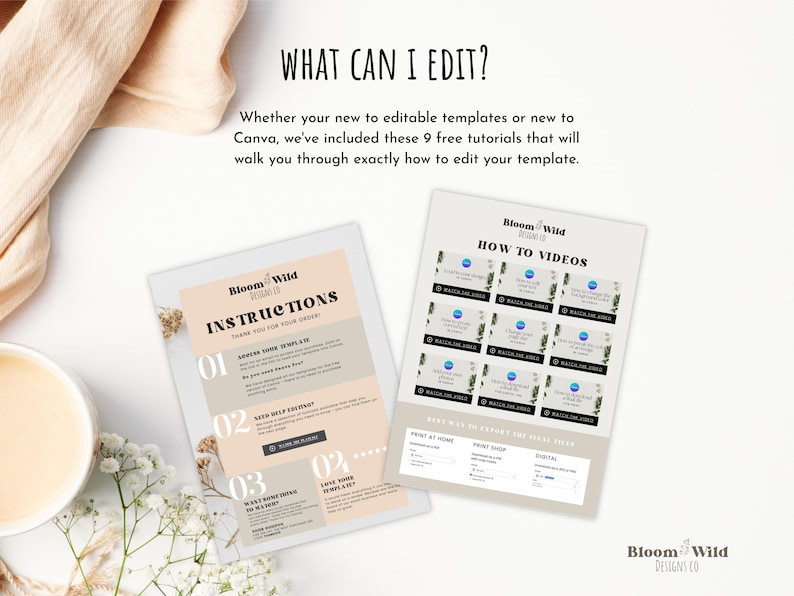 Modern Wedding Program Template, DIY Program Card Printable, Church ...