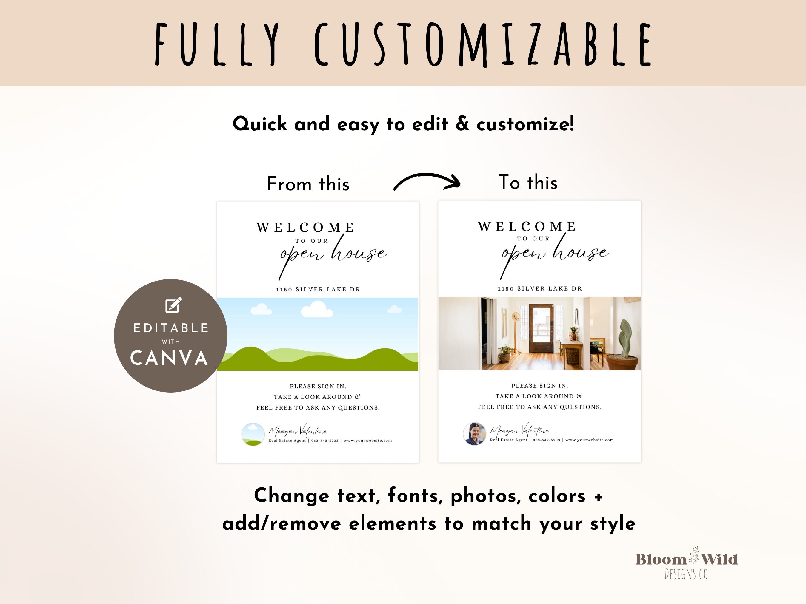 Open House Sign in Sheet Printable and Welcome to Our Open House Sign ...