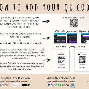 Share the Love Qr Code Wedding, Qr Code Wedding Photo Album Sign, QR ...