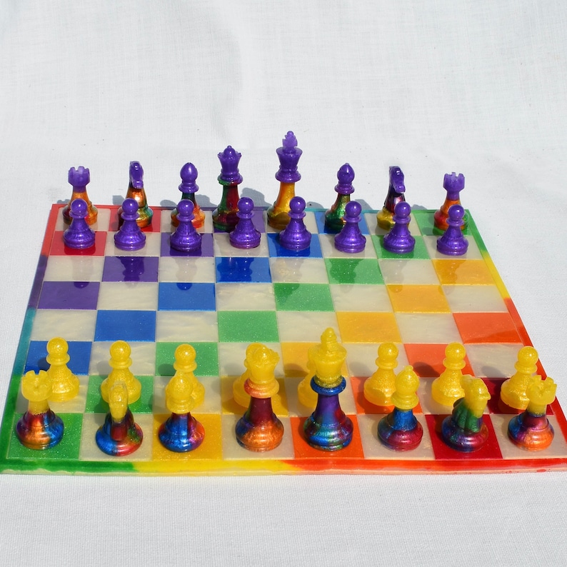 Rainbow Chess Set LGBTQ Chess Set Pride Month Chess Game - Etsy