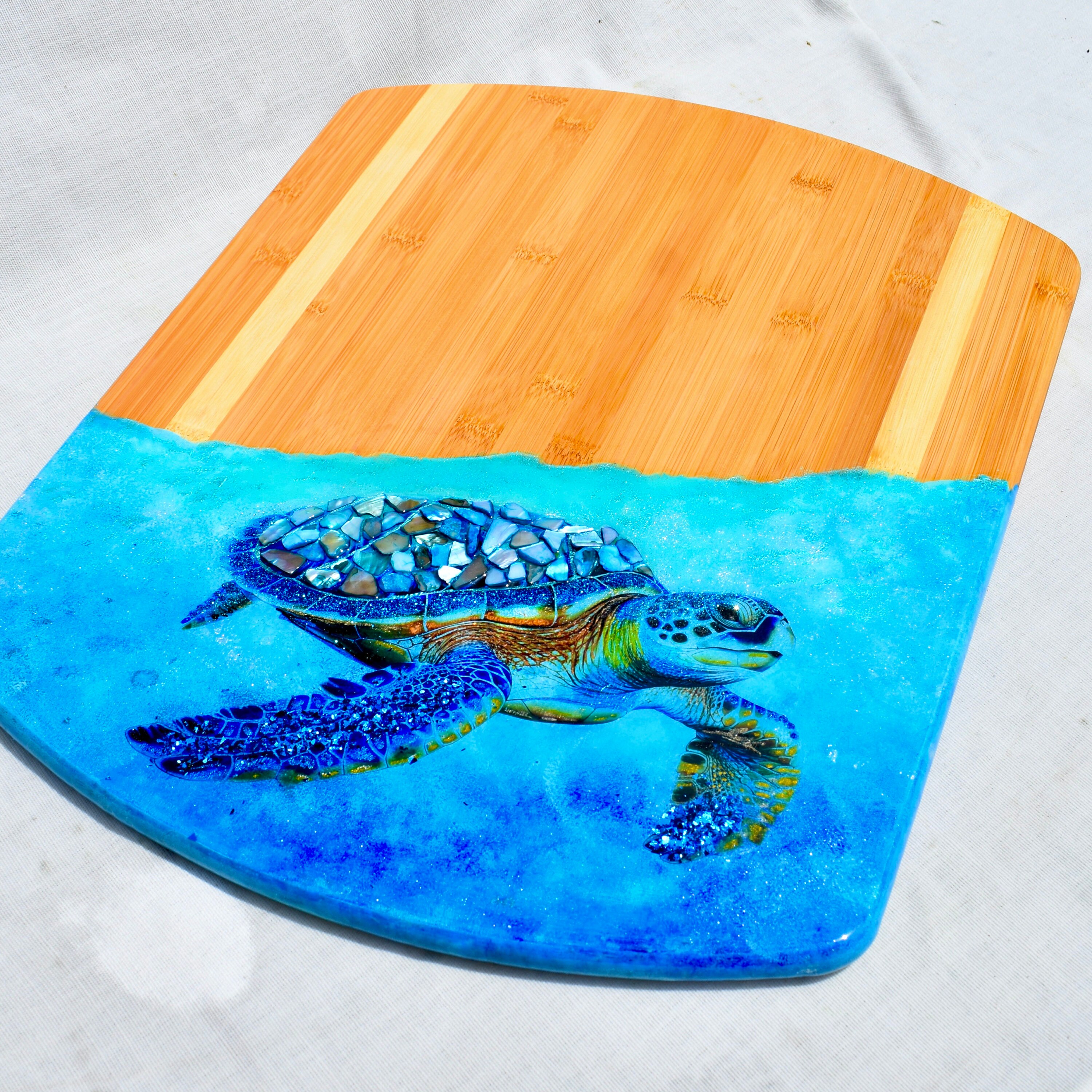 Cast Resin Sea Turtle Cutting Board