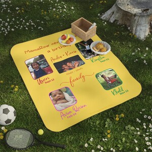 Oma Muttertag Geschenk zum Muttertag Benutzerdefinierte Großmutter Decke Personalisiertes Oma Geschenk für Nana Picknickdecke Familiendecke