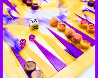 Backgammon Set Gift, Custom Backgammon Set, University Backgammon, Made-to-Order Backgammon Set, Personalized Backgammon Gift for Him Her